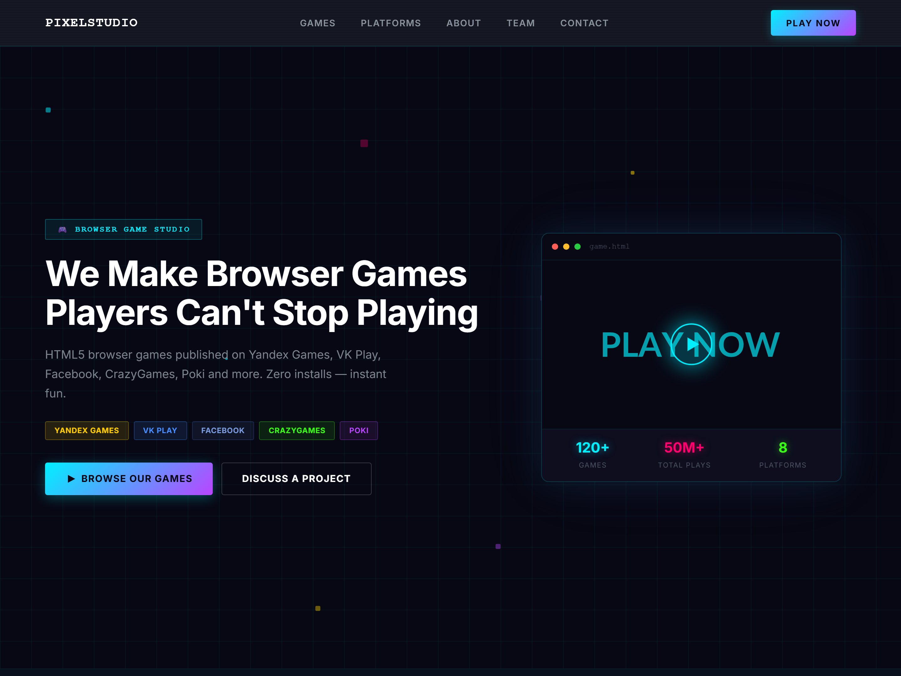 Studio de Jeux Navigateur