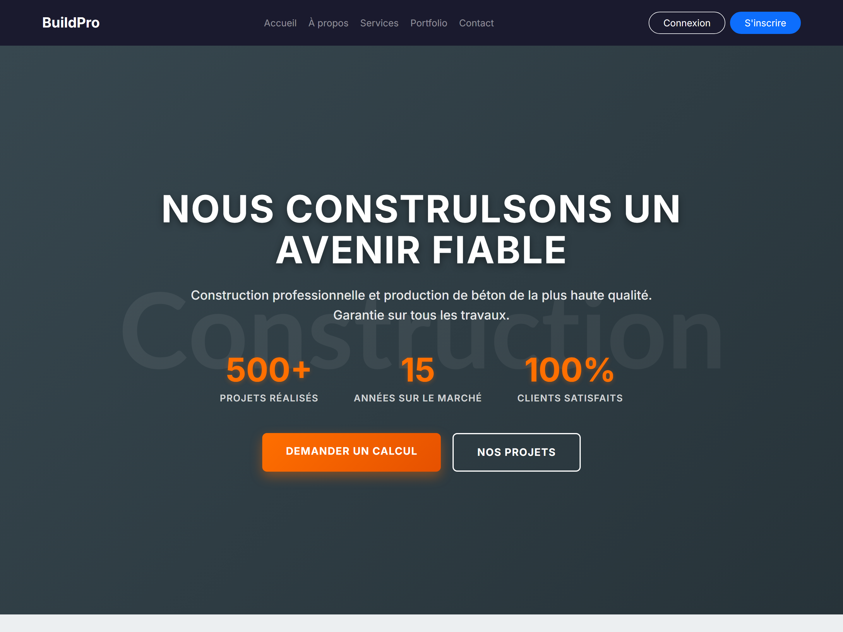 Entreprise de Construction Pro