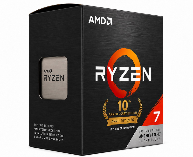 La version anniversaire de dix ans du Ryzen 7 5800X3D AM4 est désormais disponible en Inde à 310 dollars.