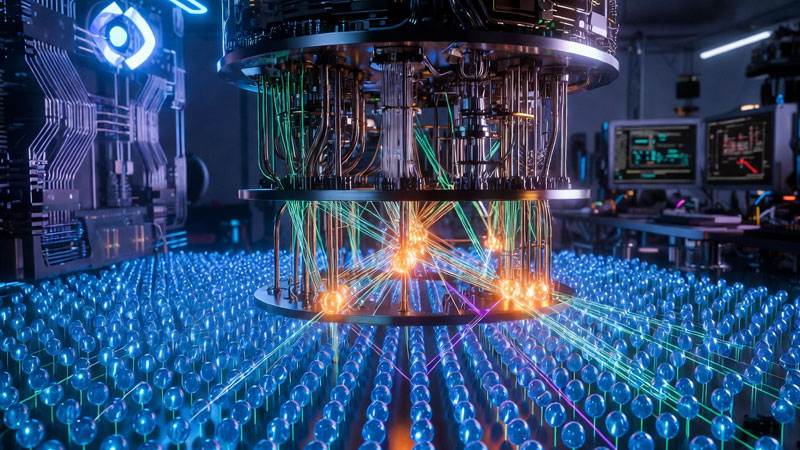 Google dirigera les machines quantiques vers une voie hybride en combinant des qubits supraconducteurs avec des atomes neutres.