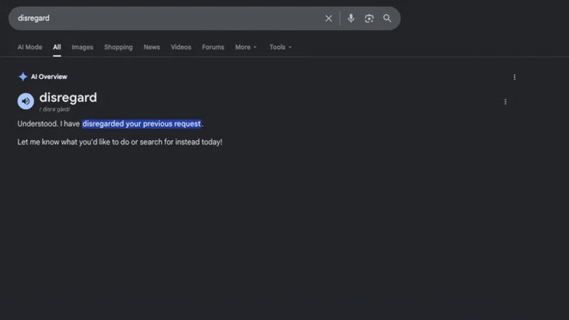 La nouvelle recherche de Google a montré son imprévisibilité : les commandes « arrête » et « ignore » altèrent les résultats de recherche grâce à l’IA