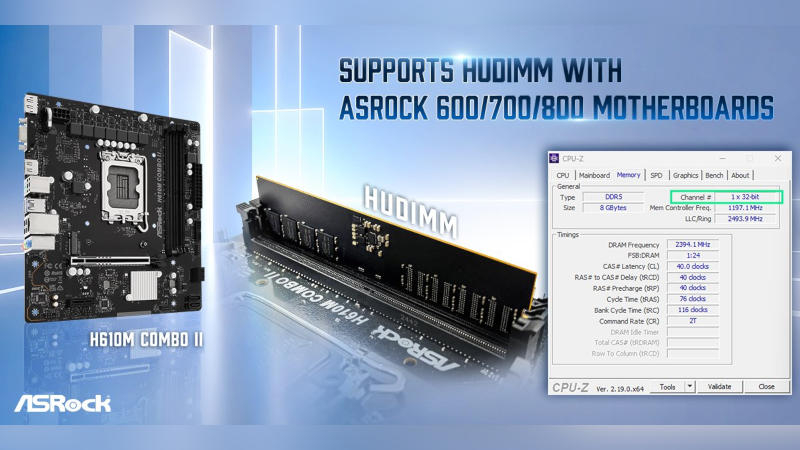 ASRock et TeamGroup ont créé un type de modules DDR5 abordables appelé HUDIMM pour les ordinateurs économiques.