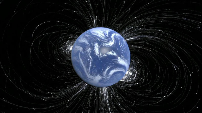 Il a été démontré que l'hétérogénéité du champ magnétique terrestre est causée par des structures secrètes dans la manteau.
