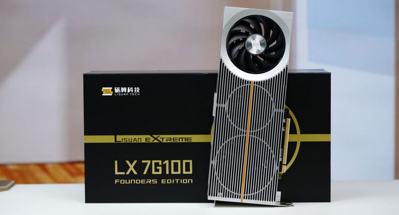 Le fabricant chinois Lisuan Tech a présenté la carte graphique LX 7G100 en version Founders Edition, mais sans prise en charge de Nvidia.