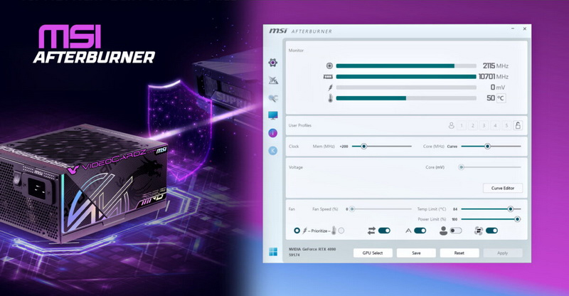MSI a renforcé la sécurité des RTX 5000 et RX 9000 en ajoutant dans Afterburner le mode GPU Safeguard+ pour protéger les connecteurs contre la fusion.