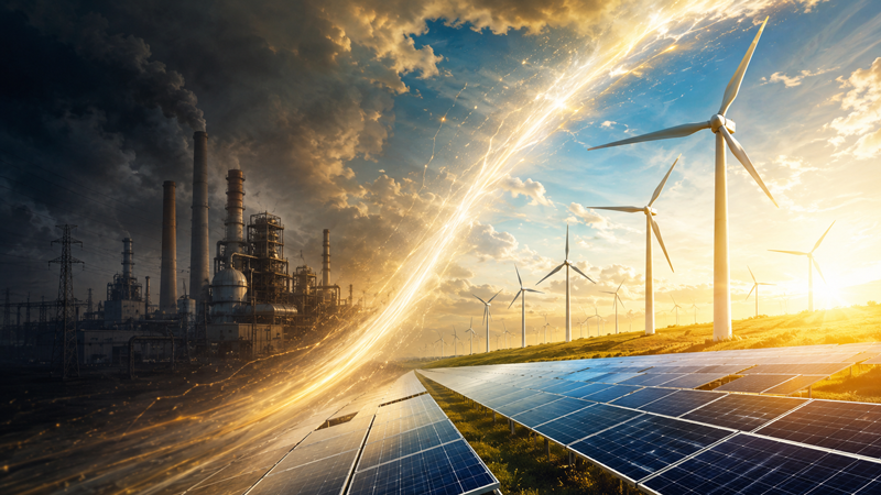 Les centrales solaires et éoliennes ont dépassé pour la première fois les centrales à gaz en termes de production d'électricité.