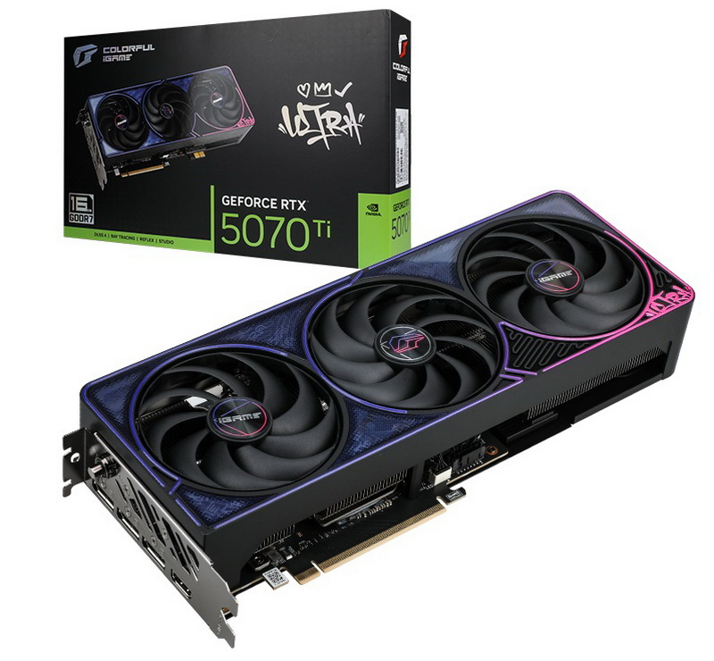 La marque Colorful a présenté la carte graphique iGame GeForce RTX 5070 Ti Ultra Z Black OC avec un connecteur d’alimentation amovible GC‑HPWR.