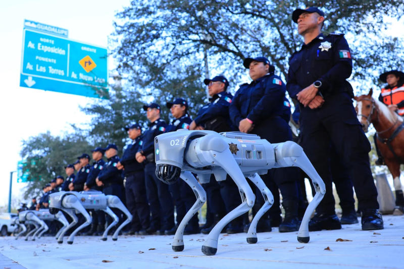 Les robots patrouilleront le stade mexicain pendant la Coupe du Monde de football.