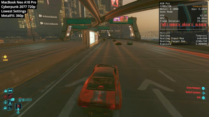 Les tests de jeu sur l'Apple MacBook Neo ont montré des résultats plus que satisfaisants