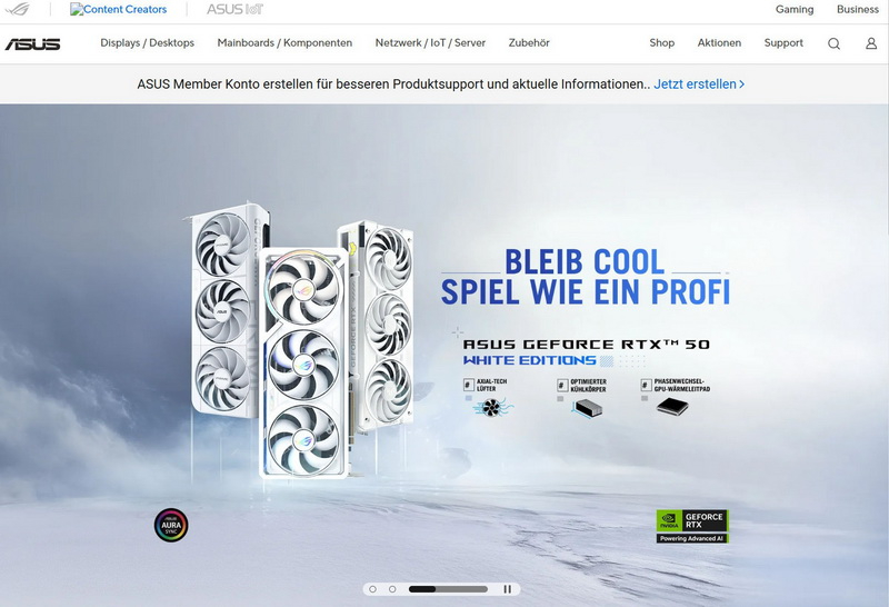 Le nouveau portail allemand d'Asus fonctionne à nouveau : le téléchargement des pilotes et du BIOS est rétabli, mais sans prise en charge des ordinateurs portables et de bureau.