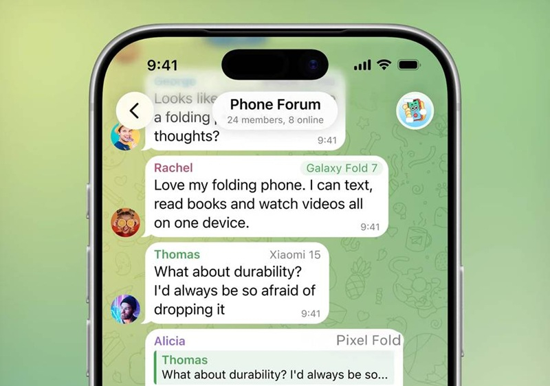 Telegram a mis à jour vers la version 12.5 : désormais il existe des tags utilisateurs dans les discussions, le transfert de messages est interdit et des autocollants sont ajoutés depuis des photos.