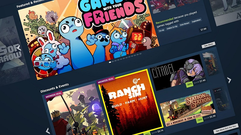 Valve élargit son interface : Steam a mis à jour l’apparence de la page d’accueil du magasin