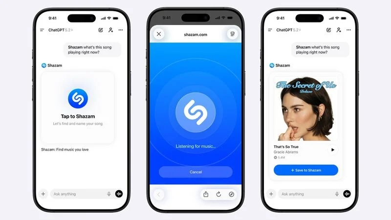ChatGPT peut désormais identifier des mélodies grâce à l’intégration de Shazam.