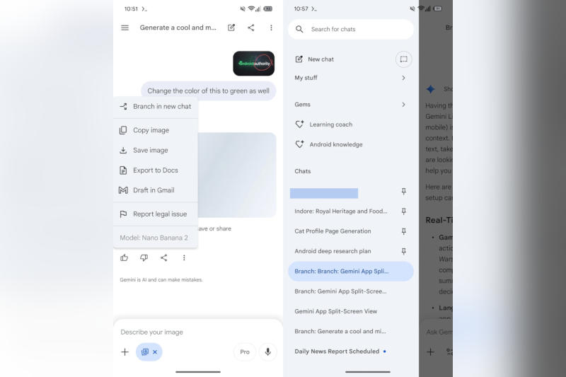 Google Gemini lancera la séparation des dialogues — comme dans ChatGPT