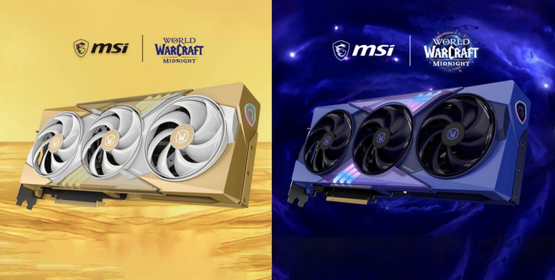 MSI a présenté les nouvelles cartes GeForce RTX 5070 en versions Light Edition et Void Edition, inspirées de World of Warcraft : Midnight
