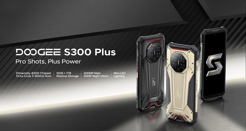 Doogee S300 Plus – un téléphone fiable basé sur le Dimensity 8300, équipé d’un stockage de 1 TB et d’une rétroéclairage Mini‑LED réglable.