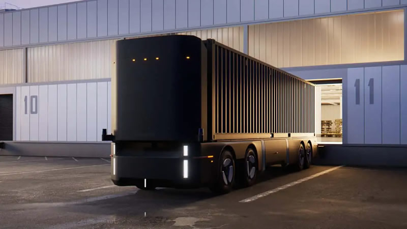 Humble Robotics a présenté un camion autonome sans cabine capable de parcourir 320 km sur une seule charge et équipé d'un grand compartiment roulant.