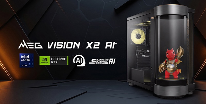 MSI a présenté le système de jeu MEG Vision X2 AI+ avec un écran holographique et un assistant IA intégré