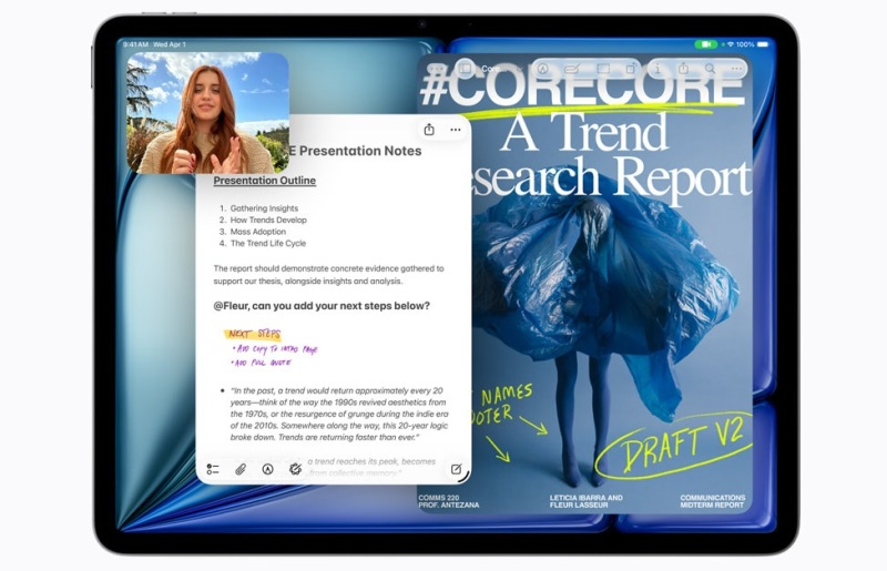 Apple a lancé une version mise à jour de l’iPad Air équipée d’une puce M4, 12 Go de RAM et un prix de départ de 599 $