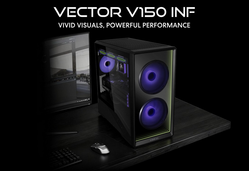 Lian Li a présenté un nouveau boîtier compact Vector V150 INF avec un « miroir en flux ».