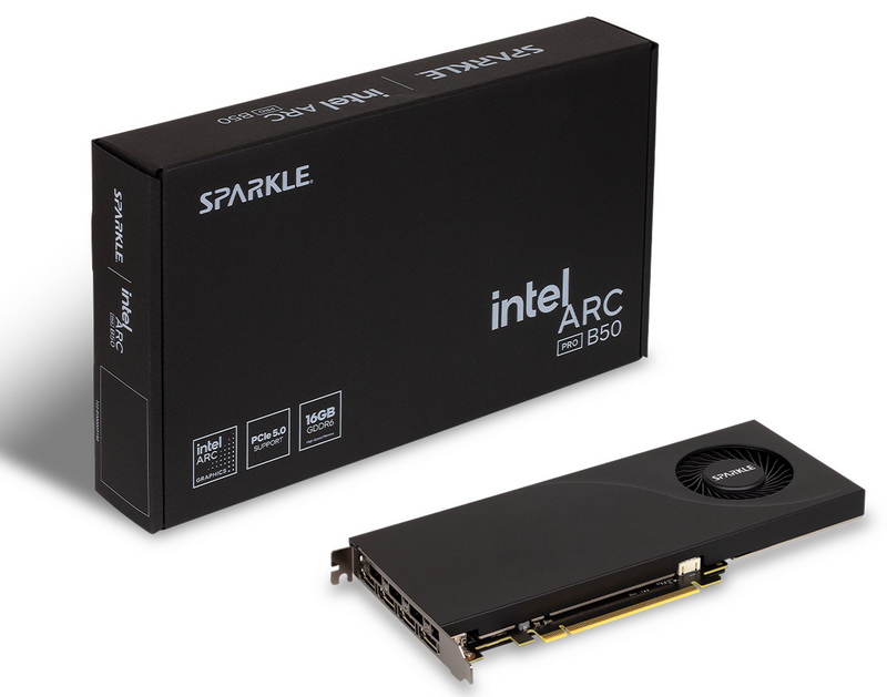 Sparkle a présenté la carte vidéo fine Arc Pro B50 Blower avec une «turbo» pour stations de travail