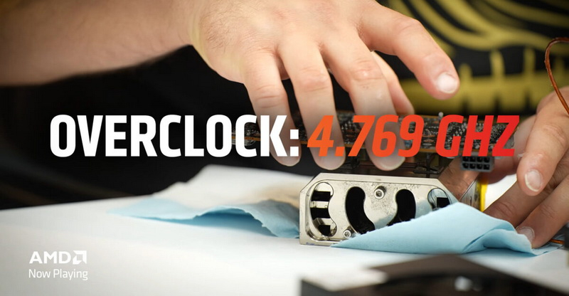 AMD a battu le record mondial en suralimentant la Radeon RX 9060 XT à 4 769 MHz